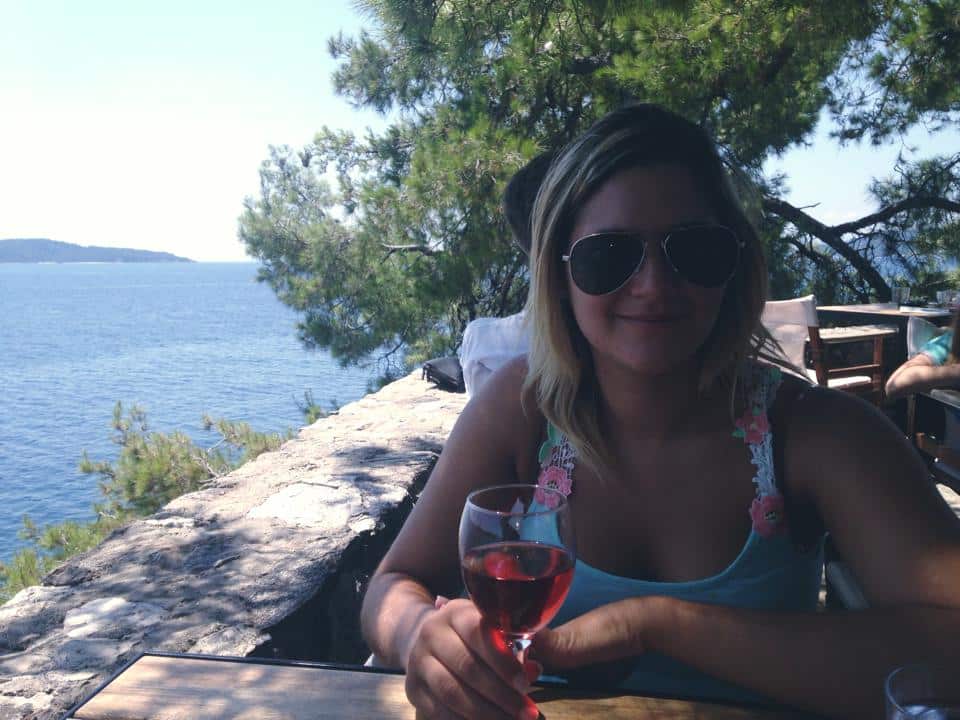 Laatste dagje op Skiathos met een lekker rosé'tje bij Bourtzi