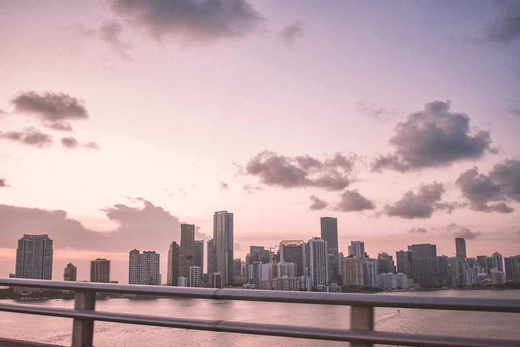 Miami Skyline Sunset