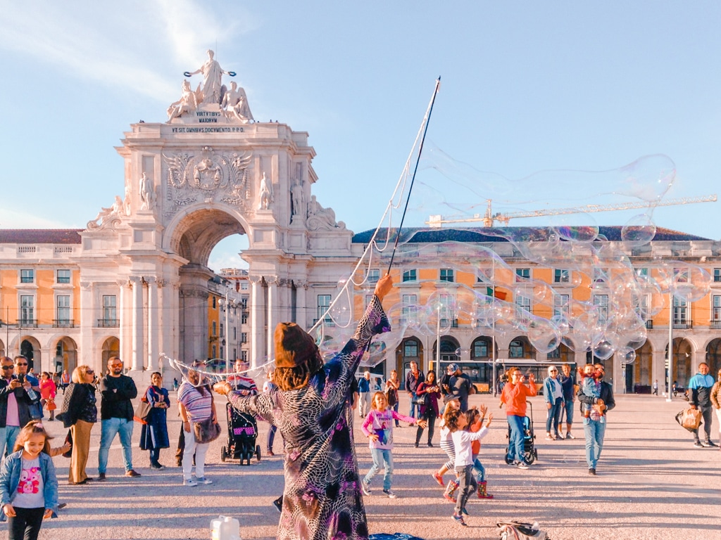 Praça do Comércio, square, arch, Lisbon, Portugal